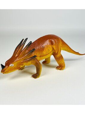 Vintage 1985 Imperial Toys Styracosaurus Plastic Dinosaur Figure Toy 10" Long